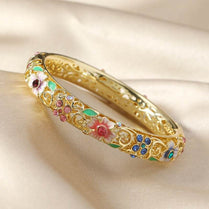 1pc/ 2pcs vintage cloison é enamel hollowed out cloison é cheongsam jewelry, - Jewelrieshub