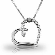 CAOSHI Delicate Exquisite Heart Necklaces for Women Stylish Bridal Wedding Jewelry Charming Crystal Pendant Trendy Accessories