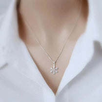 CAOSHI Exquisite Snowflake Shape Pendant Necklace for Women Simple Silver Color Jewelry Lovely Birthday Gift Daily Collocation - Jewelrieshub - XL316 / 45cm - jewelrieshub.com - Jewelrieshub - XL316 / 45cm