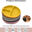 9Colors Baby Plate Set Food Grade Silicone Dishes BPA-Free Tableware Kids Feeding Bowls Kids Learning Dishes Tray Dropshiping - Jewelrieshub - - jewelrieshub.com - Jewelrieshub - 