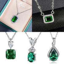 CAOSHI Fashion Girls Pendant Necklace with Bright Green Crystal Stone Wedding Anniversary Statement Jewelry for Women Wholesale - Jewelrieshub - XL234 / 43cm 7cm - jewelrieshub.com - Jewelrieshub - XL234 / 43cm 7cm