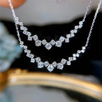 CAOSHI Gorgeous Crystal Pendant Necklaces for Women Fashion Luxury Wedding Brilliant Zirconia Neck Jewelry for Engagement Party - Jewelrieshub - XL168 / 45cm - jewelrieshub.com - Jewelrieshub - XL168 / 45cm