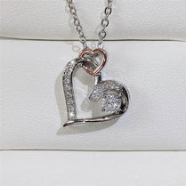 CAOSHI Exquisite Heart Shaped Pendant Necklace for Women with Round Cubic Zirconia Statement Jewelry Wedding Party Accessories - Jewelrieshub - XL359 / 45cm - jewelrieshub.com - Jewelrieshub - XL359 / 45cm