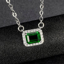 CAOSHI Fashion Girls Pendant Necklace with Bright Green Crystal Stone Wedding Anniversary Statement Jewelry for Women Wholesale - Jewelrieshub - XL234 / 43cm 7cm - jewelrieshub.com - Jewelrieshub - XL234 / 43cm 7cm