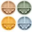 9Colors Baby Plate Set Food Grade Silicone Dishes BPA-Free Tableware Kids Feeding Bowls Kids Learning Dishes Tray Dropshiping - Jewelrieshub - - jewelrieshub.com - Jewelrieshub - 