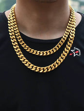 Brushed Matte Lettering 3D Cutting Rapping Cuban Link Chain - Jewelrieshub