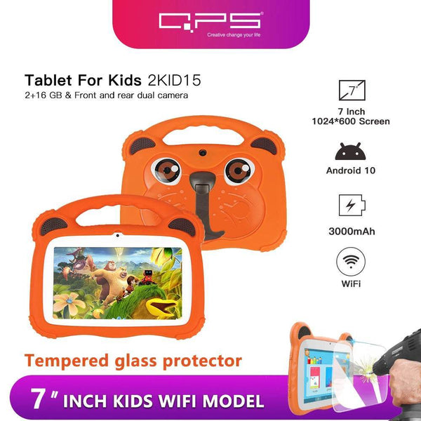 7 inch Android Kids Learning Tablet 3000mah 16GB Quad Core Android10 With tablet protective sleeve and tablet tempered film - Jewelrieshub - - jewelrieshub.com - Jewelrieshub - 