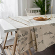 Cotton Linen Printed Pine Rectangular Fitted Tablecloth for mantel mesa party wedding kitchen dining decor table met cover - Jewelrieshub - - jewelrieshub.com - Jewelrieshub - 