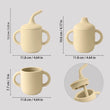 1PCS Two Lids Baby Silicone Straw Cup BPA Free Portable Storage Snack Container Feeding Cup Kids Learning Drink Cup Baby Stuff - Jewelrieshub - - jewelrieshub.com - Jewelrieshub - 