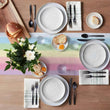 Candy Rainbow Stripes Linen Table Runners Washable Art Texture Dresser Scarf Table Decor Holiday Wedding Home Dining Party Decor - Jewelrieshub - - jewelrieshub.com - Jewelrieshub - 