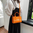 Women Messenger Bags Letters Printed Fashion Top-Handle Bags PU Leather Portable Casual Simple Adjustable Straps Female Tote Bag - Jewelrieshub - - jewelrieshub.com - Jewelrieshub - 