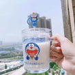 Sanrio Hello Kitty Drinkware Kuromi My Melody Cinnamoroll Glass Water Straw Cup Home Baby Milk Cup Lid Kids Creative - Jewelrieshub - - jewelrieshub.com - Jewelrieshub - 