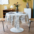 Cotton Linen Peony Printed Table Cloth With Tassel Dust-Proof Floral Circular Table Cover for Wedding Party Dinning Table Decor - Jewelrieshub - - jewelrieshub.com - Jewelrieshub - 