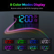 Mpow 16" Large Digital Wall Clock with Remote Control,Alarm Clock for Bedroom,10 Brightness Dimmer, 8 Colors,Auto DST, ℃/℉,Timer