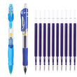 Retractable Gel Pen Set 0.5mm Black/Red/Blue Large Capacity Ball Point Pen Handle Replaceable Refills Rod School Office Supplies - Jewelrieshub - - jewelrieshub.com - Jewelrieshub - 