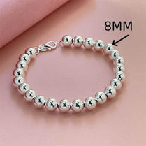 925 Sterling Silver Bracelet Chain 8MM Buddha Beads Fashion Design Products Exquisite Jewelry High Quality Women Wedding - Jewelrieshub