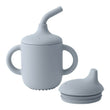 1PCS Two Lids Baby Silicone Straw Cup BPA Free Portable Storage Snack Container Feeding Cup Kids Learning Drink Cup Baby Stuff - Jewelrieshub - - jewelrieshub.com - Jewelrieshub - 