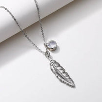 CAOSHI Trendy Lady Feather Pendant Necklace for Wedding Ceremony Fashion Engagement Anniversary Gift Accessories Dropshipping - Jewelrieshub