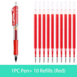 Retractable Gel Pen Set 0.5mm Black/Red/Blue Large Capacity Ball Point Pen Handle Replaceable Refills Rod School Office Supplies - Jewelrieshub - - jewelrieshub.com - Jewelrieshub - 