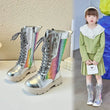 Autumn and Winter 2023 New Children's Fashion Mid-calf Boots Soft Sole British Style Cool Colorful Narrow Band Versatile Shoes - Jewelrieshub - - jewelrieshub.com - Jewelrieshub - 