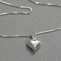 CAOSHI Delicate Female Silver Color Heart Necklace for Wedding Graceful Love Jewelry with Box Chain Romantic Lady Accessories - Jewelrieshub