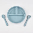 3PCS Children'S Tableware Set Baby Eating Food Training Silicone Set Adsorbed On The Table Feeding Dishes Plate With Spoon Fork - Jewelrieshub - - jewelrieshub.com - Jewelrieshub - 