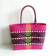 Plastic Woven Women's Handbag Handmade Bohemia Storage Basket Contrast Tote Bag Designer Summer Beach Bag Female Shoulder Bags - Jewelrieshub - - jewelrieshub.com - Jewelrieshub - 