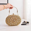 Gold Round Bag Luxury Brand Rhinestone Clutch Bags for Women 2024 Crystals Party Purses Diamond Designer Crossbody Handbags - Jewelrieshub - - jewelrieshub.com - Jewelrieshub - 