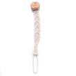 Baby Beech Wood Pacifier Clip Handmade Crochet Cotton Rope Nipple Chain For Baby Nursing Chew Toy Shower Gift Soother Chain - Jewelrieshub - - jewelrieshub.com - Jewelrieshub - 