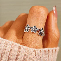 CAOSHI Low-key Flower Ring Female Graceful Daily Wearable Finger Jewelry Teen Girls Fashion Chic Accessories for Engagement - Jewelrieshub - T0449 / 6 - jewelrieshub.com - Jewelrieshub - T0449 / 6