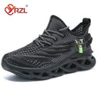 YRZL Men Sports Running Black Jogging Shoes Casual Sneakers Outdoor Breathable Mesh Women Light Shock-absorption Black Tennis - Jewelrieshub - - jewelrieshub.com - Jewelrieshub - 