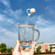 Sanrio Hello Kitty Drinkware Kuromi My Melody Cinnamoroll Glass Water Straw Cup Home Baby Milk Cup Lid Kids Creative - Jewelrieshub - - jewelrieshub.com - Jewelrieshub - 
