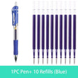 Retractable Gel Pen Set 0.5mm Black/Red/Blue Large Capacity Ball Point Pen Handle Replaceable Refills Rod School Office Supplies - Jewelrieshub - - jewelrieshub.com - Jewelrieshub - 