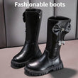 Girl Boots Long Sleeved Princess Boots Fashion Childrens Boots High Sleeved Boot Autumn Winter New Girl Soft Soled Leather Boot - Jewelrieshub - - jewelrieshub.com - Jewelrieshub - 