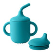 1PCS Two Lids Baby Silicone Straw Cup BPA Free Portable Storage Snack Container Feeding Cup Kids Learning Drink Cup Baby Stuff - Jewelrieshub - - jewelrieshub.com - Jewelrieshub - 