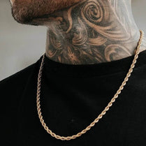 Men Ropes Long Necklace Stainless Steel Minimalist Twist Rope Chain Necklace Available in Gold Color Silver Color 2 TO 5mm - Jewelrieshub - 4mm NC-196S / 26 inch or 66cm - jewelrieshub.com - Jewelrieshub - 4mm NC-196S / 26 inch or 66cm