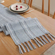 Cotton Linen Blended Table Runner,Hand-woven Tassels Perfect for Wedding Arched Door Party Dinner Table Decor - Jewelrieshub - - jewelrieshub.com - Jewelrieshub - 