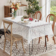 Beige square lace openwork tablecloth retro European embroidery table linen wedding party garden home decoration - Jewelrieshub - - jewelrieshub.com - Jewelrieshub - 