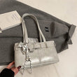 MOODS Belt Buckle Design Shoulder Satchels Bag For Women 2025 New In Luxury Designer Handbags Branded Fashion Totes With Pendant - Jewelrieshub - - jewelrieshub.com - Jewelrieshub - 