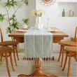 Cotton Linen Blended Table Runner,Hand-woven Tassels Perfect for Wedding Arched Door Party Dinner Table Decor - Jewelrieshub - - jewelrieshub.com - Jewelrieshub - 