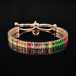 2024 New Arrival Colorful Rose Gold Silver Color Tennis Bracelet Adjustable for Women Party Gift Jewelry Wholesale S7193 - Jewelrieshub - - jewelrieshub.com - Jewelrieshub - 