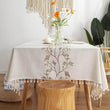 Battilo Linen Cotton Tablecloth Round Rectangular Table Cloth Waterproof Table Cover for Dining Coffee Table Kitchen Decoration - Jewelrieshub - - jewelrieshub.com - Jewelrieshub - 