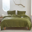 Simple&Opulence 100% Linen 3Pcs Bedding Set Natural Flax Breathable King Size with Coconut Button Comforter Duvet Cover Set - Jewelrieshub - - jewelrieshub.com - Jewelrieshub - 
