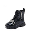 Children Fashion Boots Girls Heart Rhinestone Warm Cotton Winter Boots Soft Sole Non-slip Ankle Boots Size 21-36 - Jewelrieshub - - jewelrieshub.com - Jewelrieshub - 