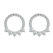 Linkerlove 0.53ct D Color Moissanite Earrings Small Circle Stud Earrings for Women Top Quality 925 Sterling Silver Hoop Earrings