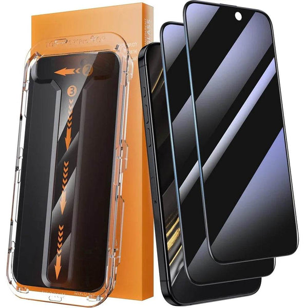 For iPhone 16 15 14 13 12 Pro Max Privacy Screen Protector,[Auto Dust-Elimination] Bubble-Free,2.5D Full-Coverage Tempered Glass - Jewelrieshub - - jewelrieshub.com - Jewelrieshub - 