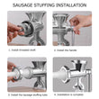 Grinding Machine Pepper Grinder Household Aluminum Alloy Manual Sausage Meat Grinder Pepper Spice Grinding Machine Kitchen Tools - Jewelrieshub - - jewelrieshub.com - Jewelrieshub - 