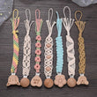Baby Beech Wood Pacifier Clip Handmade Crochet Cotton Rope Nipple Chain For Baby Nursing Chew Toy Shower Gift Soother Chain - Jewelrieshub - - jewelrieshub.com - Jewelrieshub - 