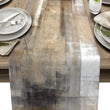 Abstract Art Brown Oil Painting Linen Table Runner Dresser Scarves Farmhouse Kitchen Dining Table Runners Holiday Party Decor - Jewelrieshub - - jewelrieshub.com - Jewelrieshub - 