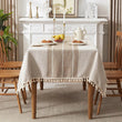 Battilo Linen Cotton Tablecloth Round Rectangular Table Cloth Waterproof Table Cover for Dining Coffee Table Kitchen Decoration - Jewelrieshub - - jewelrieshub.com - Jewelrieshub - 